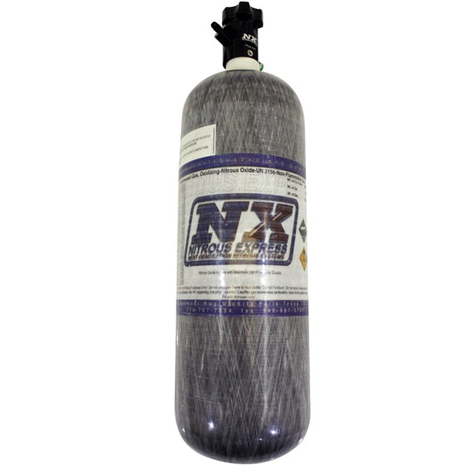 12Lb Composite Bottle, Lightning 500 Valve, 4AN Nipple (6.79 Dia. X 23.25 Tall)