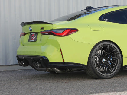 aFe MACH Force-Xp 3 IN to 2-1/2 IN 304 Stainless Steel Cat-Back Exhaust w/ Carbon Fiber Tip BMW M3/M4 (G80/82) 21-25 L6-3.0L (tt) S58