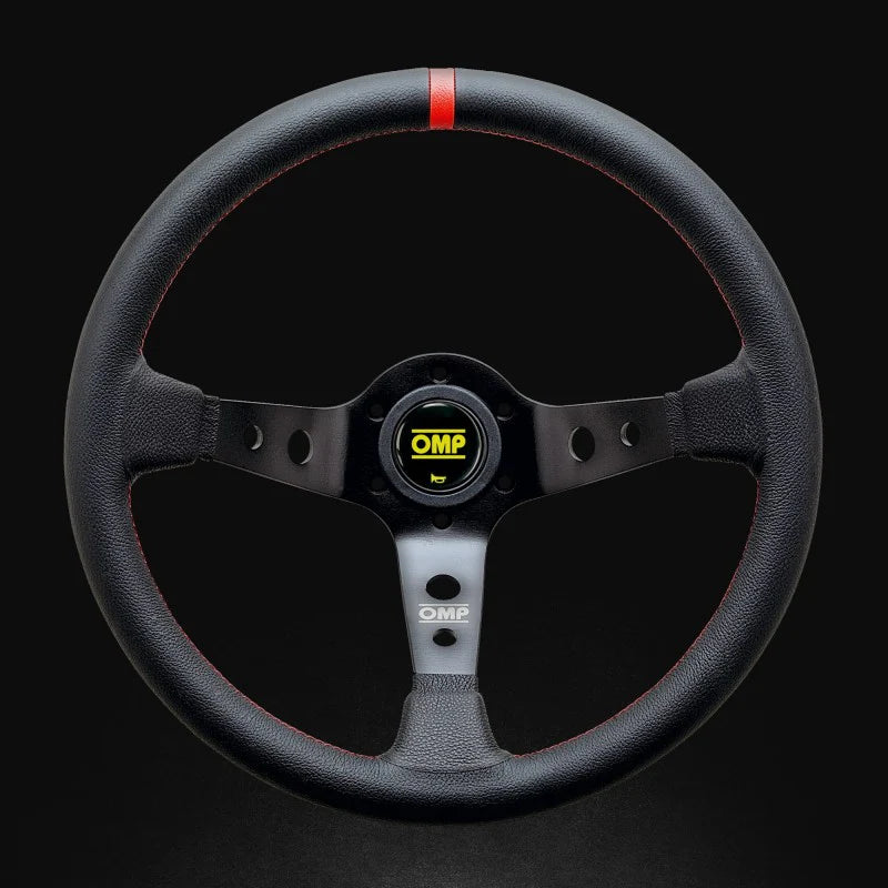 OMP Corsica Racing Steering Wheels 350mm - Black/Red