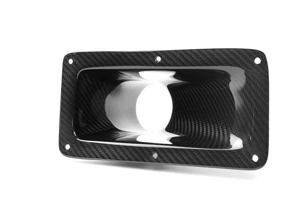 Universal Fitment 9.25" X 4.75" Carbon Fiber Air Inlet Duct w/ Flange