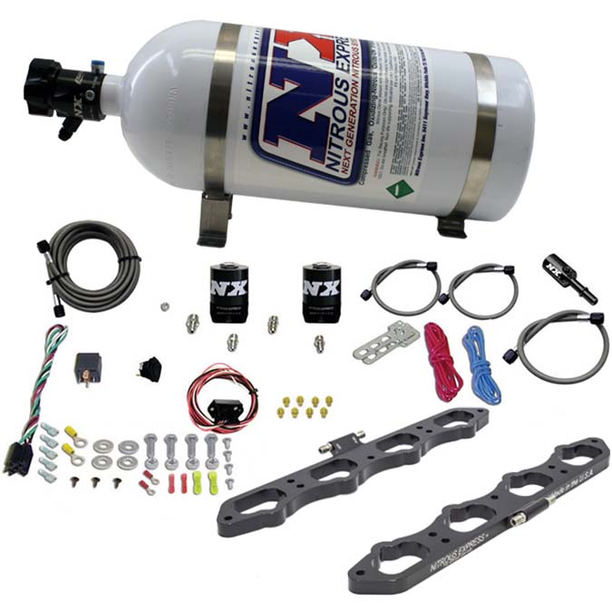 Nitrous Express 18+ Ford Coyote 5.0L V8 Nitrous Wet Port Plate Kit w/10lb Bottle