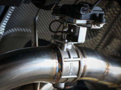 aFe POWER Takeda 2020 Toyota Supra L6-3.0L (t) 3in-2.5in 304 SS CB Exhaust Blue Flame Tips