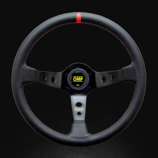 OMP Corsica Racing Steering Wheels 350mm - Black/Red