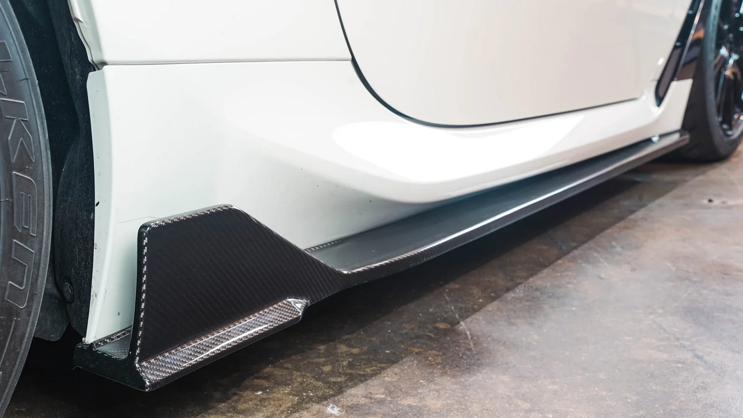 Carbon Fiber Side Rocker Extensions GCarbon Fiber Toyota GR86/ Subaru BRZ Side Rocker Extensions 2022-2024R86/BRZ