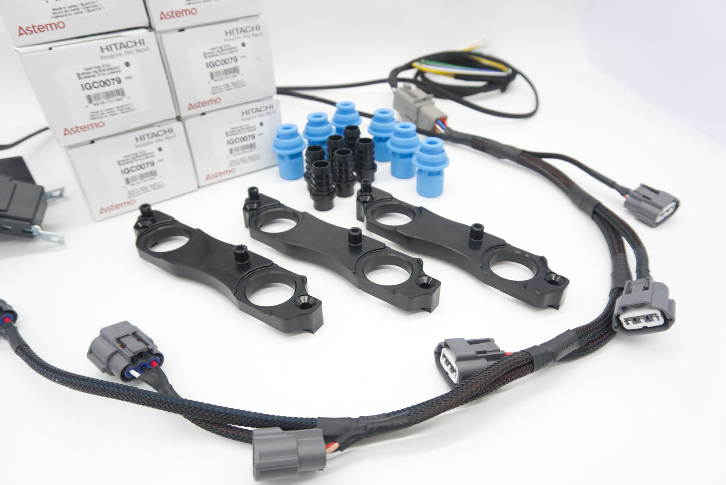 Autosports Engineering 2JZ 1JZ  Nissan R35 Coil Brackets BLACK