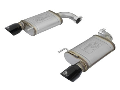 aFe MACHForce XP 2.5in 409 Stainless Axle Back Exhaust w/ Black Tips 15-17 Ford Mustang I4-2.3L