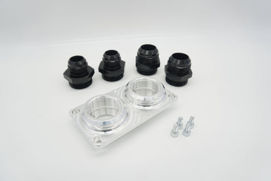 ASE Billet Firewall Plate Dual 20AN Pass Through
