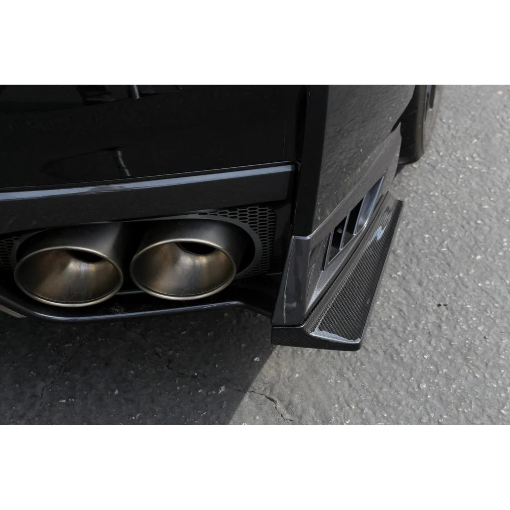 Carbon Fiber Nissan GTR-R35 Rear Bumper Skirts 2017-2022